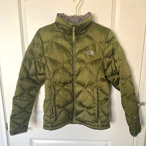Women's 550 Down Puffer by The North Face, Olive Green, Size Medium